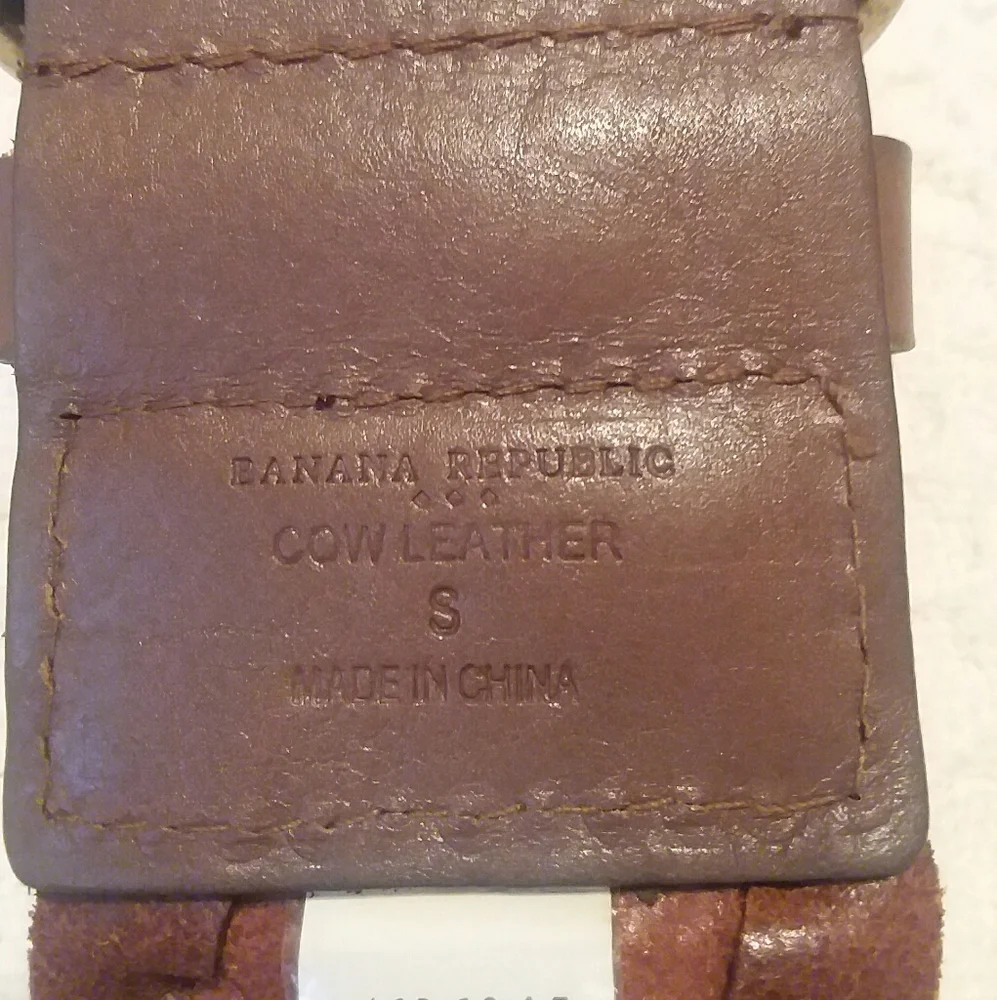 Banana Republic Brown Leather Braided Belt